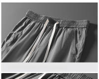 Pantalones Casuales Para Hombre Lyocell Verano Transpirables Moda Coreana Rectos Cómodos Suaves De Cintura Media Con Bolsillos - details 15