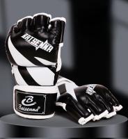 Guantes De Boxeo De Entrenamiento Medio Dedo PU Cuero Para MMA Y Muay Thai Competición Guantes De Prensa De Espuma Unisex - details 10