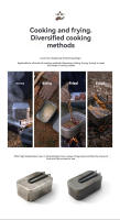 Caja De Almuerzo Portátil CAMPINGMOON De Aluminio Con Calentamiento Por Foco Abierto Adecuada Para Camping Y Picnics - details 5