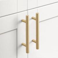 Manija De Acero Inoxidable Pulido Para Armario Y Puerta De Cocina 20PCS Pulls De Gabinete Modernos En Color Oro Y Negro - details 1