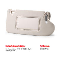 Visera Solar Beige Para Nissan Altima 2013-2018 Lado Conductor Y Pasajero Con Espejo Y Luz Interiores 96400/96401-3TA2A - details 2