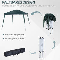 Carpa plegable para Fiestas de 2,4x2,4 m with Protección UV, plegable y portátil, incluye Bolsa de Transporte para Jardín y balcón, Maple Green - details 4