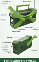 Radio De Emergencia Portátil 10000mAh Con Solar Crank AM/FM Para Interior Y Exterior Incluye SOS Alarme Y Linterna - details 4