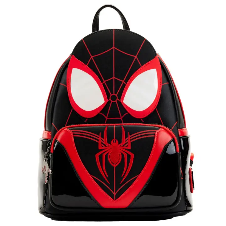Mochila Miles Morales Spiderman Marvel Loungefly 26cm. Mochila ergonómica con amplio espacio. Diseño resistente y versátil para llevar tus pertenencias con estilo. - 1