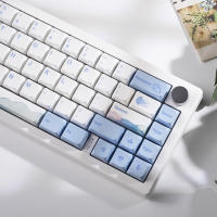 Keycaps De PBT Tema Oceano Ballena 133 Teclas XDA Profile Para Teclado Mecánico MX Switch Azul Blanco Dye Sublimation - details 5