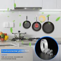Cinta Doble Cara Nano 1/2 Rolls Transparente Reutilizable Impermeable Adhesiva Para Cocina Y Baño Espesor 30mm - details 2