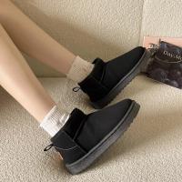 Botas De Plataforma Ultra Mini De Cuero Para Mujer Invierno Botines De Piel Acolchados Botas De Lujo Con Tacón Medio Y Cierre SLIP-ON - details 12