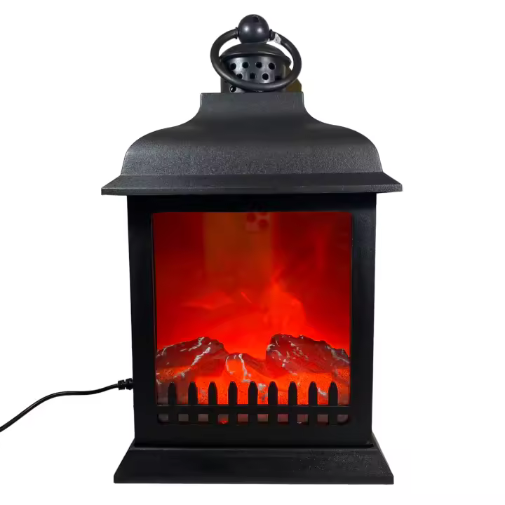 Chimenea artificial con luz led para decoración hogar interior Navidad - 1