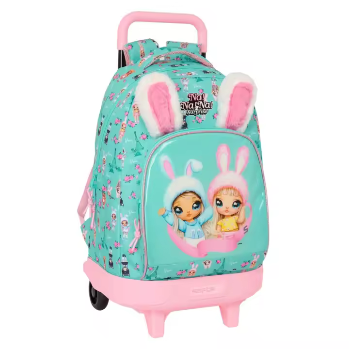 Mochila Grande Con Ruedas Compact Extraible Nanana "Bunny" 33X45X22Cm (Safta 612564918) - 1
