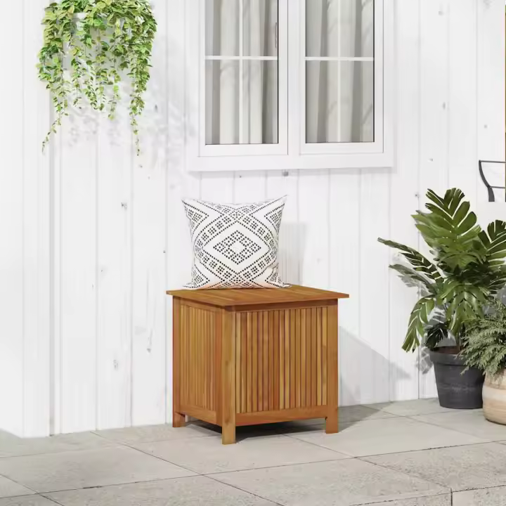 vidaXL Caja de almacenaje de jardín madera maciza acacia en dimensiones 90x50x58 cm/60x50x58 cm/75x75x58 cm y más - 1