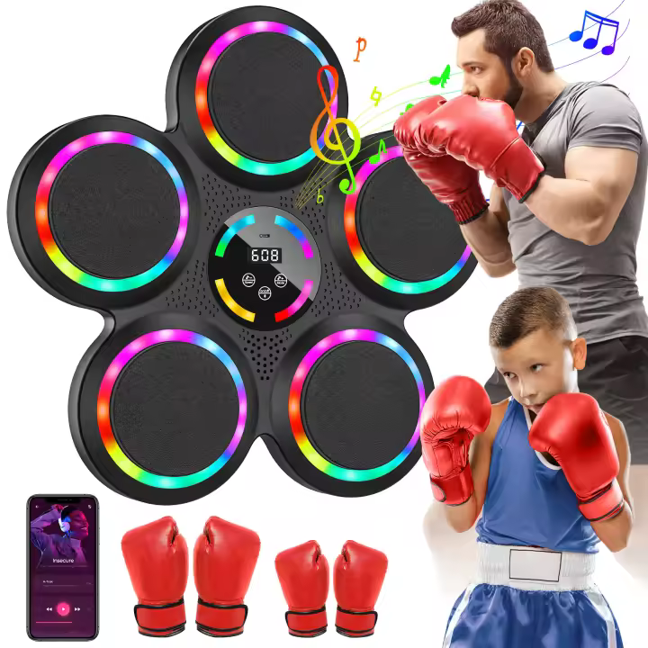 Máquina de boxeo de música inteligente para adultos y niños, entrenador de Boxeo Deportivo, Ejercicio en casa, respuesta, entrenamiento de boxeo, objetivo de pared, nuevo - 1
