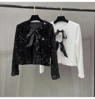 Blusa Larga De Manga Con Lentejuelas Para Mujer Estilo Europeo Y Americano Para Fiestas Y Banquetes Primavera/Otoño - details 0