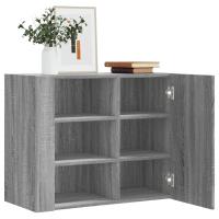 vidaXL Armario de pared madera de ingeniería 75x35x60 cm en color Roble Sonoma/Roble ahumado/Marrón roble y más | almacenamiento funcional diseño moderno para baño dormitorio sala - details 4