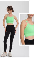 CA Sujetador short Deportivo sin costura para Mujer, ropa interior para Gimnasio, Fitness, ropa de entrenamiento de Dot Con espalda Cruzada, ropa Deportiva para correr, Chaleco de Yoga - details 17