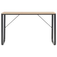 vidaXL Escritorio para ordenador color roble y negro 120x60x73 cm - details 2