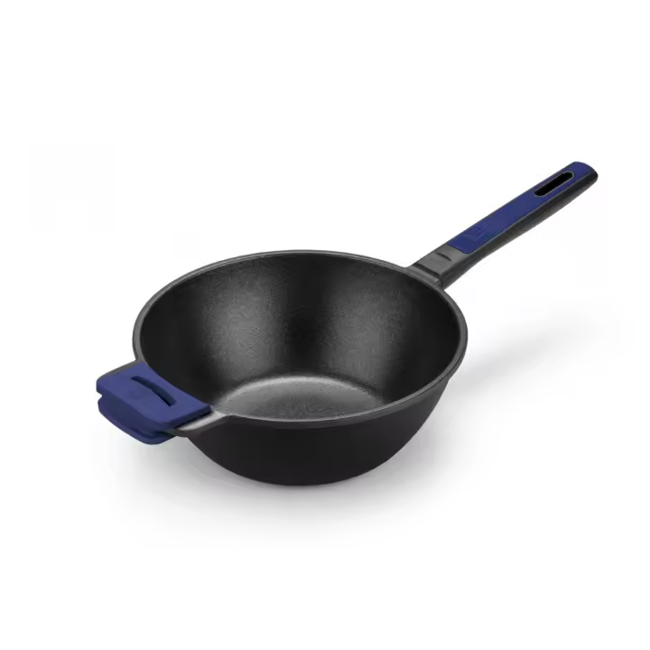 Bra - Wok Advanced 28 cm, Resistente, Apto Inducción, Saltear y Freir Alimentos, Aluminio Fundido, Mango Ergonómico - 1