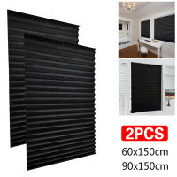 Cortina De Ventana De Plegado Negro Para Sala De Estar Y Baño Sin Perforar Adhesiva Cortina De PVC Decorativa Y Ocasión De Iluminación - details 1
