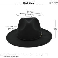 Sombrero De Vaquero Para Hombre Estilo Vintage Color Sólido Broche Ancho Moda Viaje Fiestas De Iglesia Sombrero De Paja Jazz - details 11