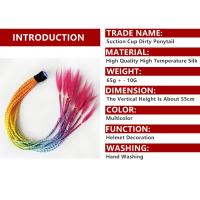 24 Pulgadas Trenzas De Casco Para Mujer Trenzas De Motocicleta Con Succión Estilo Coletas Moto Accesorios De Casco - details 0