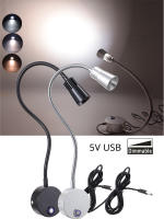 Lámpara De Pared USB 5V 3CCT Dimmable CRI98 RG0 Luz De Lectura En La Cama Luz De Trabajo Con Gorra Ajustable 15" Material Aluminio Y Acrílico Para Dormitorio - details 0