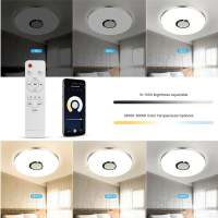 Lámpara de techo LED regulable RGB, luz Musical que cambia de Color con altavoz Bluetooth Dia.30cm, Control remoto + WIFI - details 3