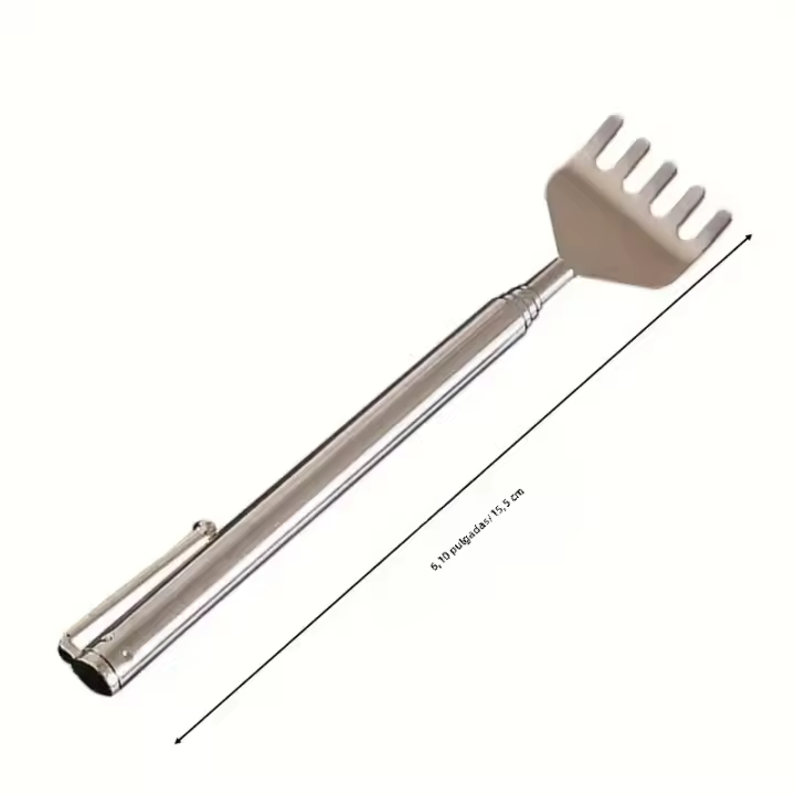 Kit De Masaje Y Rascado Telescopio De Bolsillo En Acero Inoxidable Con Clip De Bolígrafo Herramienta Práctica Para Relajación Del Cuerpo - 1