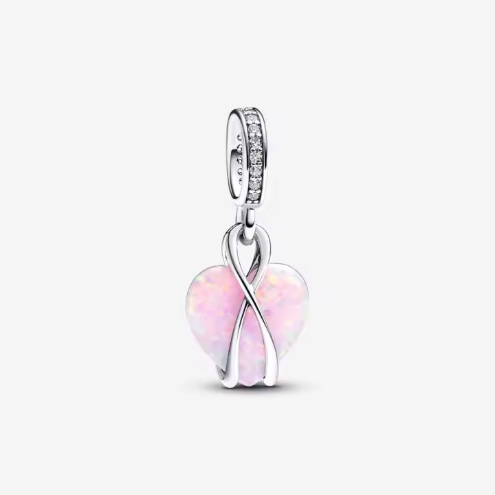 Charm Colgante Corazón Opalescente Mamá PANDORA 793202C01 - 1