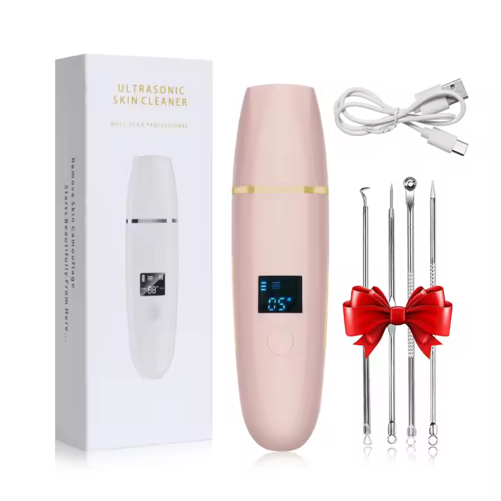 Limpiador Facial Profunda With Ultrasonido Scrubber Eliminador De Quiste Faciales Y Puntos Negros Espátula De Poros Ultrasonido Scrubber De Cuero Recargable - 1