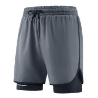 Shorts De Fitness Para Hombre Doble Capa 2 En 1 Deporte Entrenamiento En Gimnasio Quick Dry Running Verano Short De Dos Niveles - details 7
