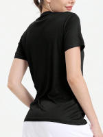 Camiseta Deportiva Para Mujer De Color Sólido Ultraligera Y Secado Rápido Transpirable Ligera Para Correr Y Gimnasio - details 5