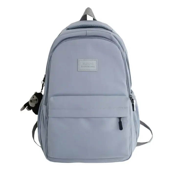 Mochila Escolar Para Jóvenes Mujeres Sólido Simple, Gran Capacidad, Universitaria Para Chicas - 1