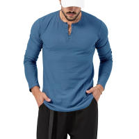 Camiseta de manga larga con cuello redondo de otoño para hombre, jersey holgado, camiseta informal de manga larga para hombre - details 33
