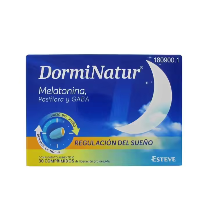 Esteve Dorminatur Complemento Alimenticio Liberación Prolongada 30 Comp. Melatonina Passiflora GABA - Favorece el Sueño Insomnio Estrés - 1