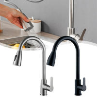Top-Grifo de cocina de níquel cepillado con rociador extraíble, rociador de fregadero de cocina giratorio de 360 °, grifo de agua caliente y fría - details 16