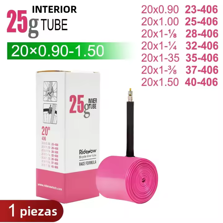 Tubo Interno De Bicicleta TPU 20" Para Neumático 20x0.9-2.1 Pieza De Venta RideNow BMX Bike 406 Camera 1-1/8 1-1/4 1.35 1-3/8 1.5 - 1