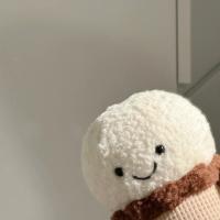 Muñeco De Peluche Conejo De Hielo En Color Crema De 17 Cm De Jelly Cat Juguete Interactivo Para Perros Y Gatos Decoración Suave Y Revestida Con Algodón PP Regalo Para Mascotas - details 2