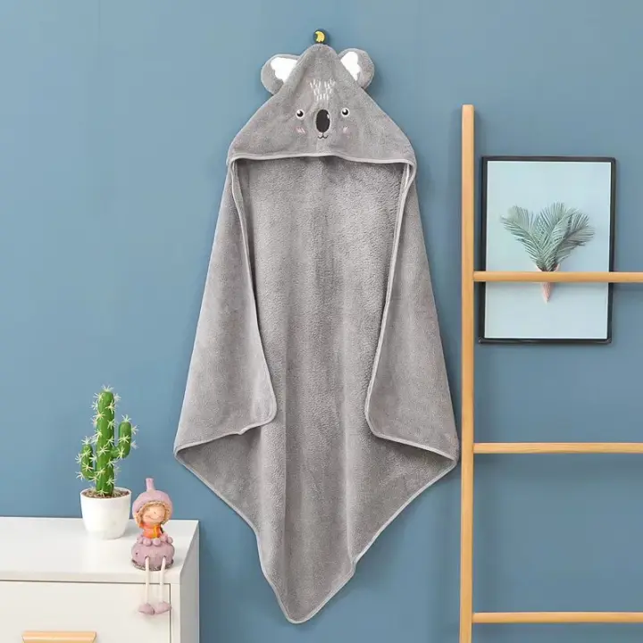 Albornoz Unisex de franela para bebé, capa de dibujos animados, albornoz con capucha, regalo de ducha para recién nacido, Toalla de baño envolvente, 0 a 3 años - 1
