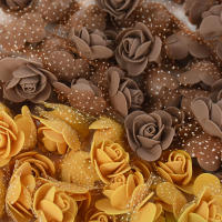 100/200 Piezas De 4cm Cabezas De Rosas De Esponja PE Para Decoración De Bodas Fiestas Hogar DIY Scrapbooking Coronas Flores Rojas Artificiales - details 7