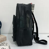 Mochila Multifuncional De Red Para Estudiantes De Colegio Con Correas De Hombro Cómodas Capacidad Alta Transpirable Para Deportes Al Aire Libre - details 6