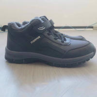 Botas De Invierno Impermeables Para Hombre Botas De Nieve Calcas Altos No Slip Casuales Con Suela De Goma Tapicería Plush Talla True - details 2