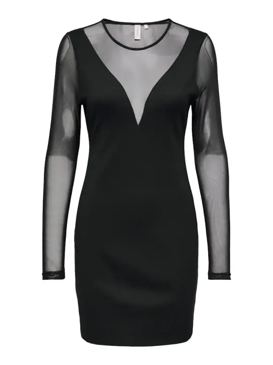 Short Dress ONLY Onlbecki Ls Mix Bodycondress Wvn 15331783 Black - 1