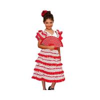 Vestido Sevillana cordobesz niña,  Vestido Flamenca Sevillana Bebe Niña y Chica, Trajes Flamenca Sevillana Niña con Diseño de Lunares - details 1