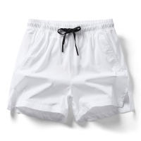 Shorts De Playa Casuales Para Hombres Verano 2024 Elasticidad Rápido Secado Seda De Hielo Color Sólido Para Deportes Y Fitness - details 2