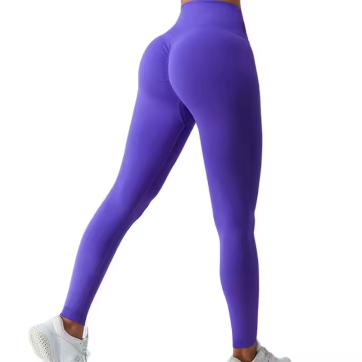 Pantalones De Yoga Para Mujer Cintura Alta Mallas De Levantamiento Glúteos Fitness Running Transpirables Leggings De Gimnasio - 1
