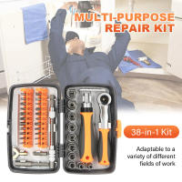 Juego De Destornilladores Y Juego De Herramientas Multipropósito 38 Piezas Con Estuche Regalo Para Hombres Para El Hogar Y Garage - details 4