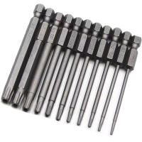 Juego De Destornilladores De Cabeza Torx Seguridad 1/4 Pulgada Tornillo De 4 Pulgadas Longitud S2 Acero 11/12 Piezas Destornillador Torx - details 1