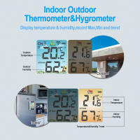 Reloj Estación Digital Con Sensor Exterior Meteorologista Termómetro Higrómetro Previsión Del Clima Termómetro Higrómetro Con Sensor Exterior Inalámbrico - details 10