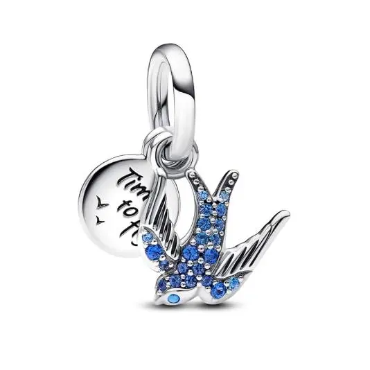 Charm Colgante Pandora Moments 792570 C01 Azul, Viene con El embalaje de Caja de regalo original. - 1
