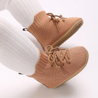 Zapatos De Bebé Recién Nacido Con Cordones Transpirables Primavera Otoño Antideslizantes Suela De Goma Casual Para Niñas Talla True - details 12