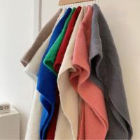 Bufanda De Pashmina Suave Para Invierno Para Mujeres Y Niñas Color Sólido Larga Con Borlas Gruesa Y Ternura Abrazadora Multifuncional Para Casual - details 16